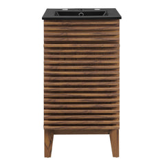 Render Walnut/Black 18" Bathroom Vanity - Ornate Home