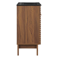 Render Walnut/Black 18" Bathroom Vanity - Ornate Home