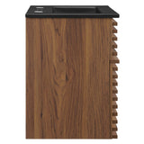 Render Walnut/Black 18" Wall-Mount Bathroom Vanity - Ornate Home