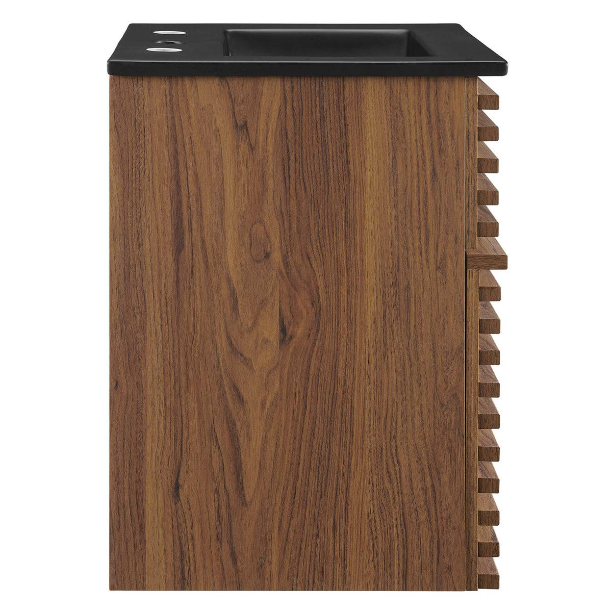 Render Walnut/Black 18" Wall-Mount Bathroom Vanity - Ornate Home