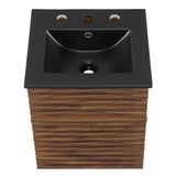 Render Walnut/Black 18" Wall-Mount Bathroom Vanity - Ornate Home