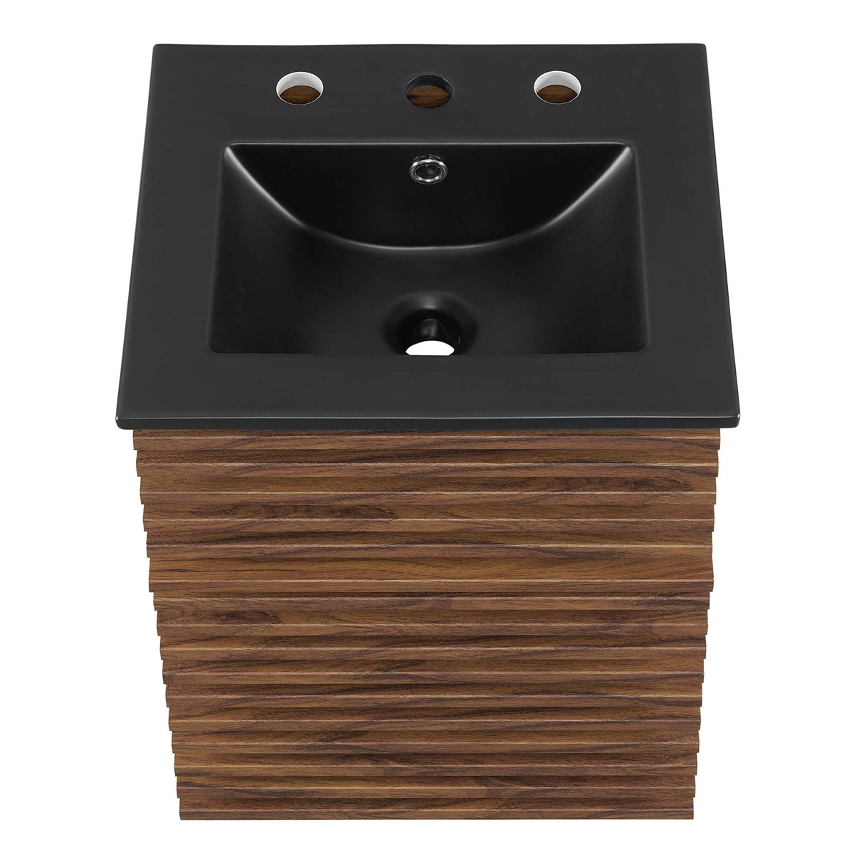 Render Walnut/Black 18" Wall-Mount Bathroom Vanity - Ornate Home