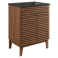 Render Walnut/Black 24" Bathroom Vanity - Ornate Home
