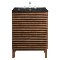 Render Walnut/Black 24" Bathroom Vanity - Ornate Home