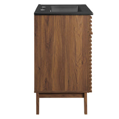 Render Walnut/Black 24" Bathroom Vanity - Ornate Home