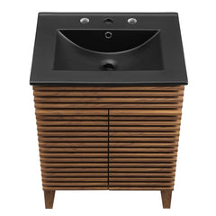 Render Walnut/Black 24" Bathroom Vanity - Ornate Home