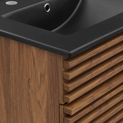 Render Walnut/Black 24" Bathroom Vanity - Ornate Home