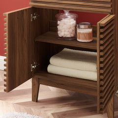 Render Walnut/Black 24" Bathroom Vanity - Ornate Home