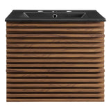 Render Walnut/Black 24" Wall-Mount Bathroom Vanity - Ornate Home