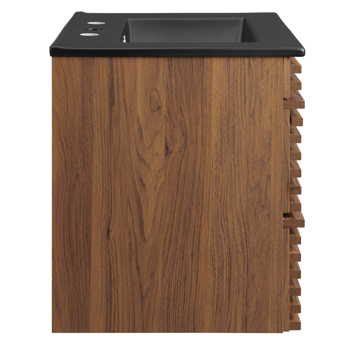 Render Walnut/Black 24" Wall-Mount Bathroom Vanity - Ornate Home