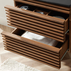 Render Walnut/Black 24" Wall-Mount Bathroom Vanity - Ornate Home