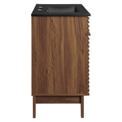 Render Walnut/Black 30" Bathroom Vanity - Ornate Home