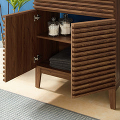 Render Walnut/Black 30" Bathroom Vanity - Ornate Home