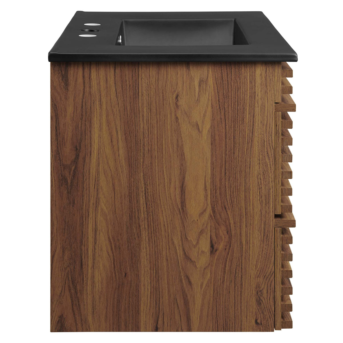 Render Walnut/Black 30" Wall-Mount Bathroom Vanity - Ornate Home