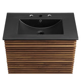 Render Walnut/Black 30" Wall-Mount Bathroom Vanity - Ornate Home