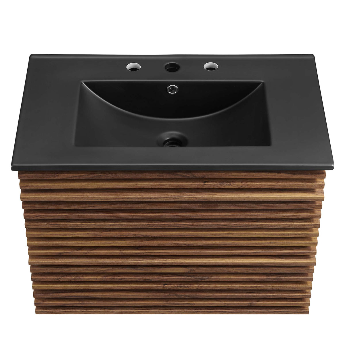 Render Walnut/Black 30" Wall-Mount Bathroom Vanity - Ornate Home