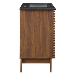 Render Walnut/Black 36" Bathroom Vanity - Ornate Home
