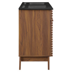 Render Walnut/Black 48" Double Sink Bathroom Vanity - Ornate Home
