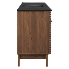 Render Walnut/Black 48" Single Sink Bathroom Vanity - Ornate Home