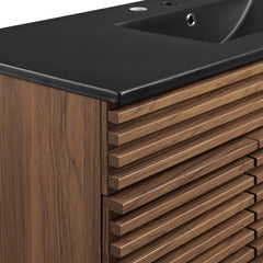 Render Walnut/Black 48" Single Sink Bathroom Vanity - Ornate Home