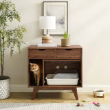 Render Walnut Cat Cabinet - Ornate Home