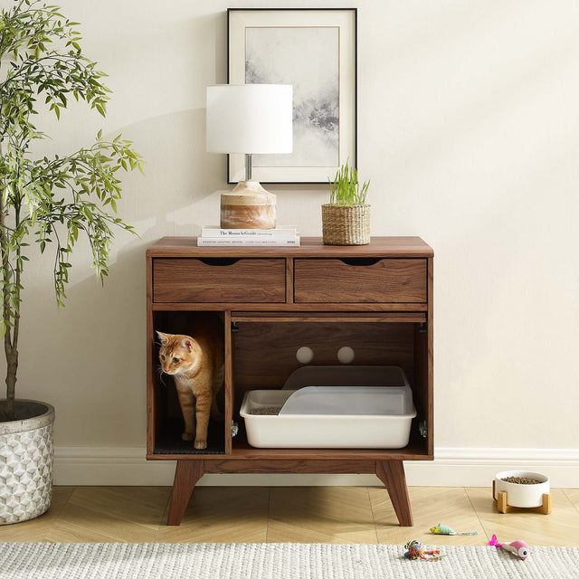 Render Walnut Cat Cabinet - Ornate Home
