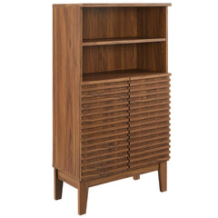 Render Walnut Freestanding Bathroom Storage Cabinet - Ornate Home
