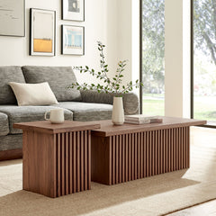 Render Walnut Nesting Coffee Tables (Set of 2) - Ornate Home