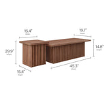 Render Walnut Nesting Coffee Tables (Set of 2) - Ornate Home