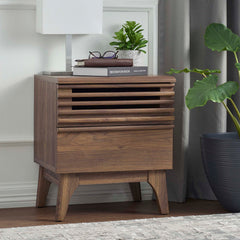 Render Walnut Nightstand - 15x19" - Ornate Home