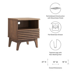 Render Walnut Nightstand - 15x19x21" - Ornate Home