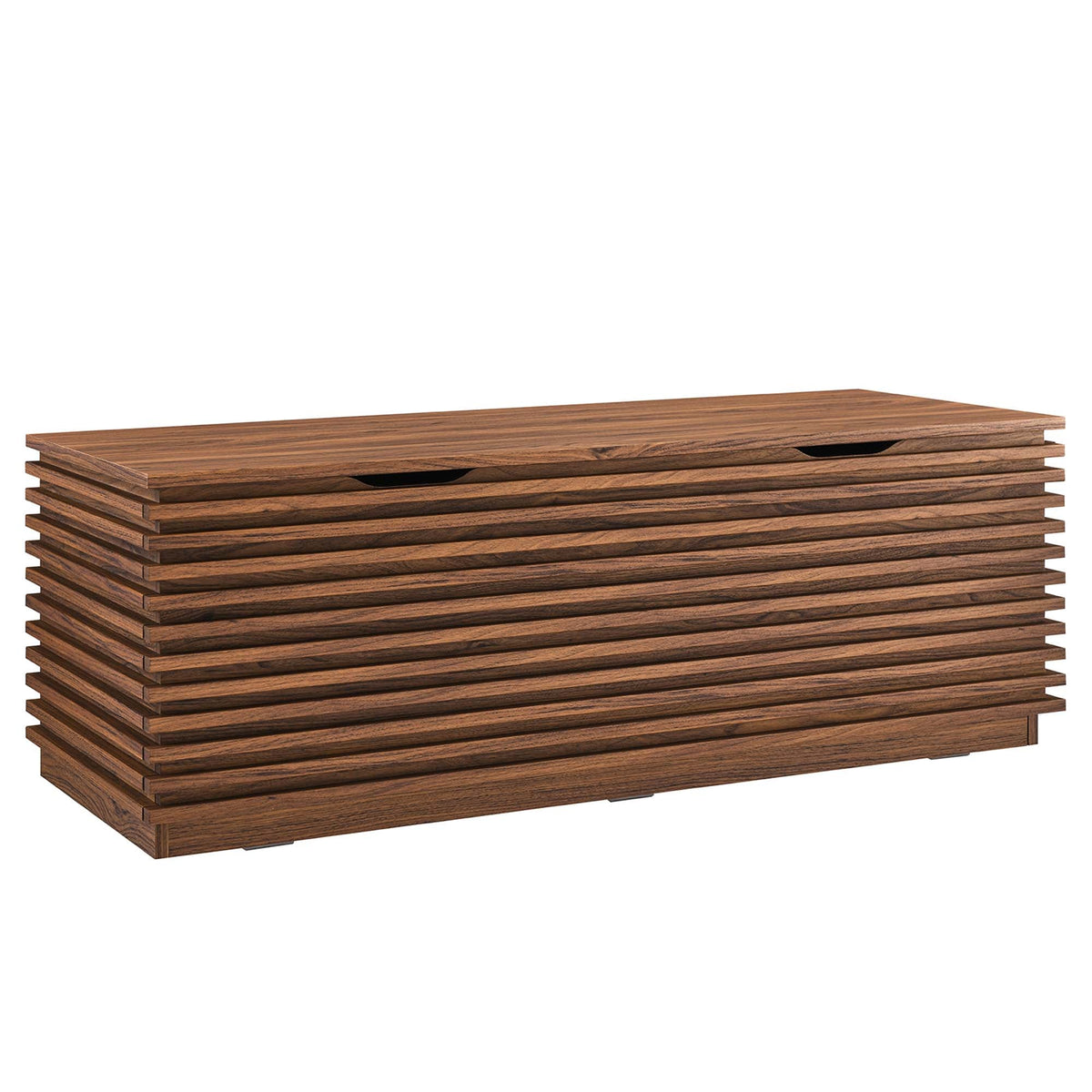 Render Walnut Storage Bench - Ornate Home