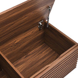 Render Walnut Storage Bench - Ornate Home