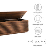 Render Walnut Storage Bench - Ornate Home