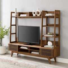 Render Walnut TV Stand Entertainment Center - Ornate Home