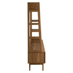 Render Walnut TV Stand Entertainment Center - Ornate Home