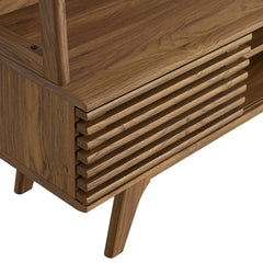Render Walnut TV Stand Entertainment Center - Ornate Home