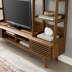 Render Walnut TV Stand Entertainment Center - Ornate Home