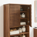 Render Walnut Tall Bathroom Storage Cabinet - Ornate Home