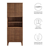 Render Walnut Tall Bathroom Storage Cabinet - Ornate Home