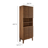 Render Walnut Tall Bathroom Storage Cabinet - Ornate Home