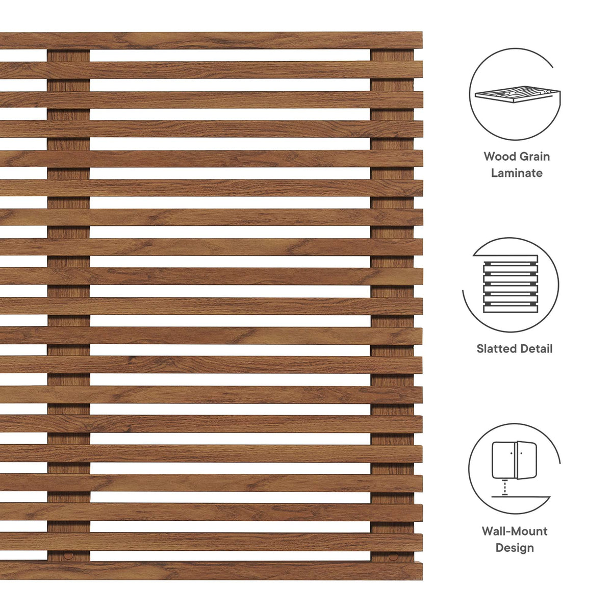 Render Walnut Wall Mount King Headboard - Ornate Home