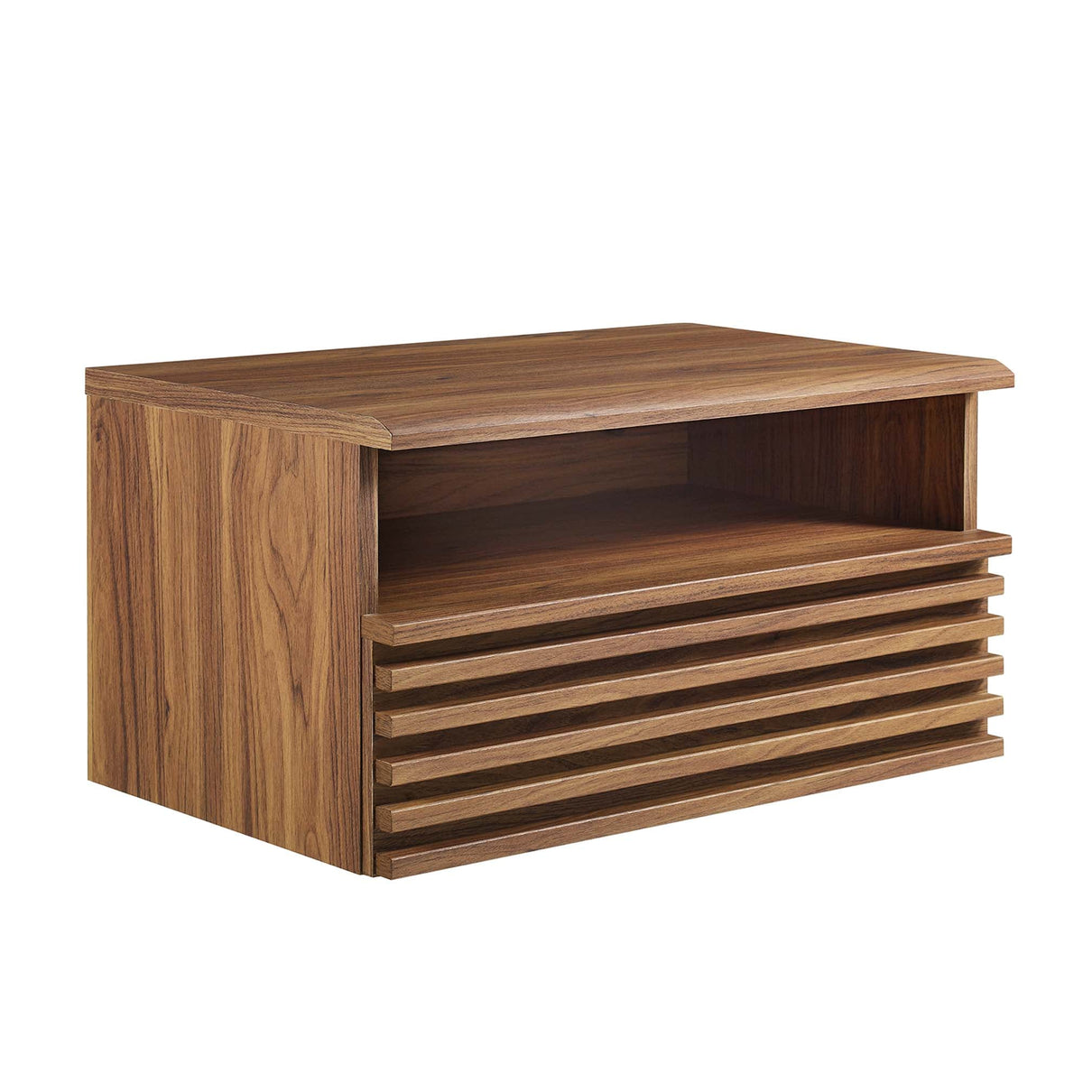 Render Walnut Wall-Mount Nightstand - Ornate Home