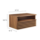 Render Walnut Wall-Mount Nightstand - Ornate Home