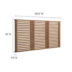 Render Walnut Wall Mount Queen Headboard - Ornate Home