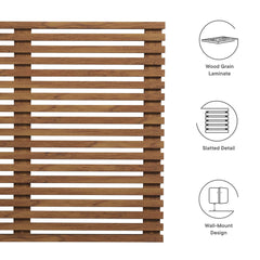 Render Walnut Wall Mount Twin Headboard - Ornate Home