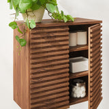 Render Walnut Wall Mounted Bathroom Cabinet - Ornate Home