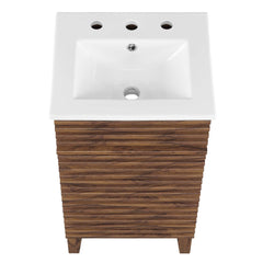 Render Walnut/White 18" Bathroom Vanity Cabinet - Ornate Home