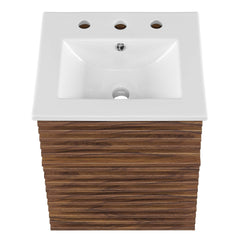 Render Walnut/White 18" Wall-Mount Bathroom Vanity - Ornate Home