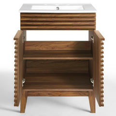 Render Walnut/White 24" Bathroom Vanity - Ornate Home